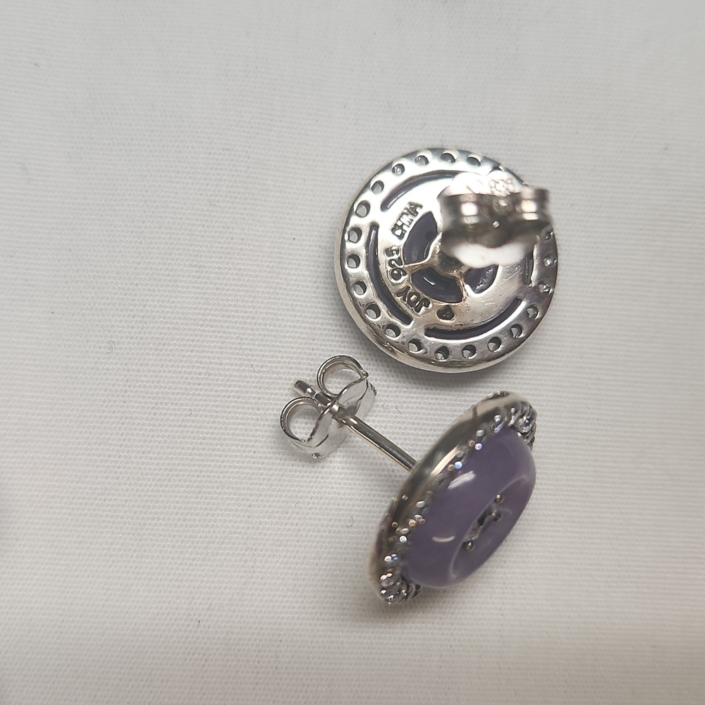 JOY Jade Of Yesteryear Lavender/Purle Lot Of 3 - NECKLACE, EARRINGS, BRACELET - Picture 4 of 12